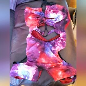 Exotic Dance Wear- bartender- Stripper Outfits S fireworks colors